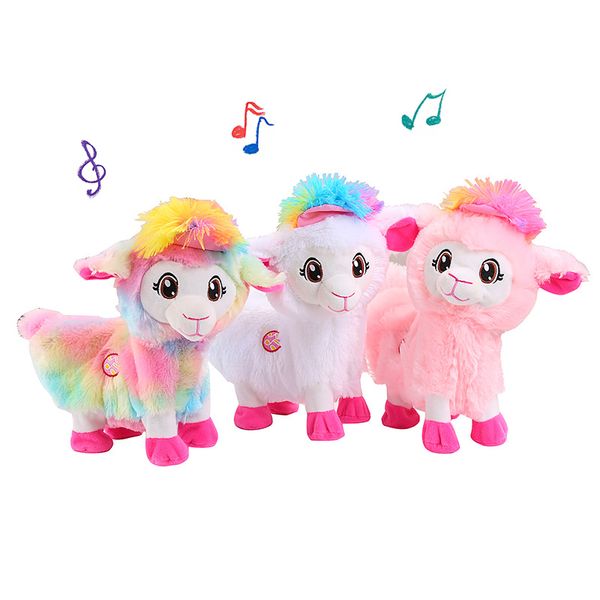 

Plush Electric Toys Baby Alpacas Doll Musical Funny Toy Pets Alive Boppi the Booty Shakin's Llama, Shake Heads Dancing Singsing