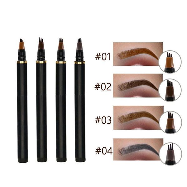 Microblanding Tattoo Eyebrow Pencil Waterproof Natural Eye Brow Long Lasting 3 Head Fine Sketch Enhancer Makeup New Best Eyebrow Pencil Eyebrow Gel