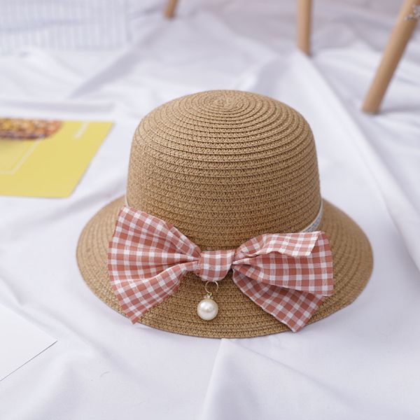 

sunscreen sun hat girl beach hat wave straw sun small fresh bag girl cute must-have cool linen baby bonnet, Yellow