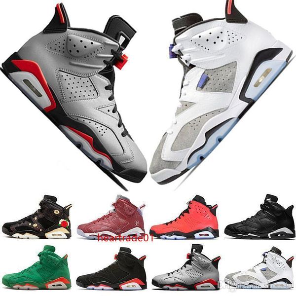 

2019 6s bred 6 mens basketball shoes infrared 23 3m reflective bugs bunny tinker black cat unc men sports sneakers designer trainers