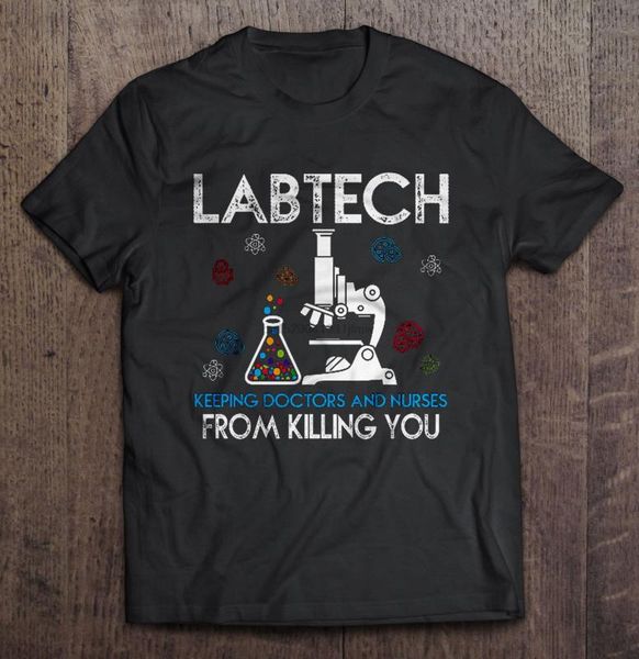 

мужчины смешной футболка мода тенниски lab tech сохраняя врач и медсестра из killing вы женщины футболки, White;black