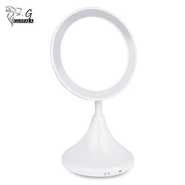 

gustala led lights touch makeup mirror vanity beauty adjustable counterrotating led mirror