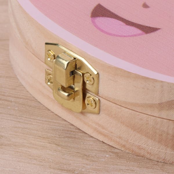 

tooth box organizer kids baby save milk teeth wood storage box for boy girl gift b36e