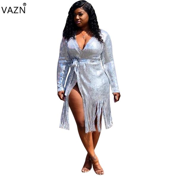 

vazn autumn slim elegant fashion lady x-long outwears solid sequined full sleeve open stitch outwears sn3497, Black