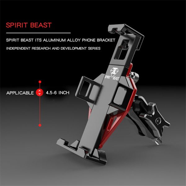 

spirit beast motorcycle modified phone holder stent cool styling for 4.5-6 inch handle bar mount holder riding bicycle gps stand