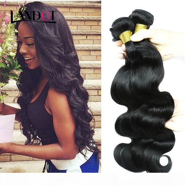 

brazilian virgin hair body wave 100% human hair weave bundles unprocessed peruvian malaysian indian remy wavy hair extensions 3 4 pcs lot, Black