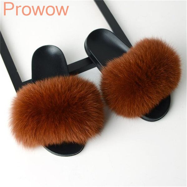 

fashionable sandals fur ladies' slides custom fur furry girls' slippers, Black