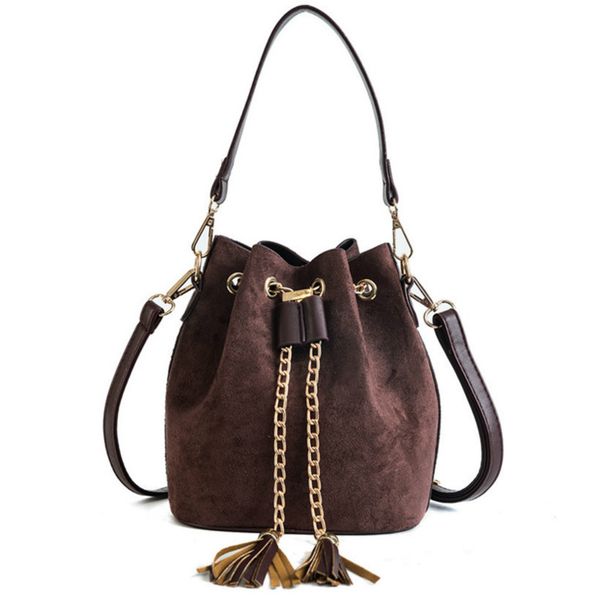 

роскошная сумочка новый мини crossbody сумки симпатичные замша ведро сумка организатор малый кисточкой кожа pu женские сумки плеча 1