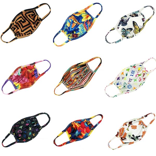 

real ps designer printed face masks with 5 carbon filter washable ultraviolet-proof dustproof print mouth masks men and wome #692, Black