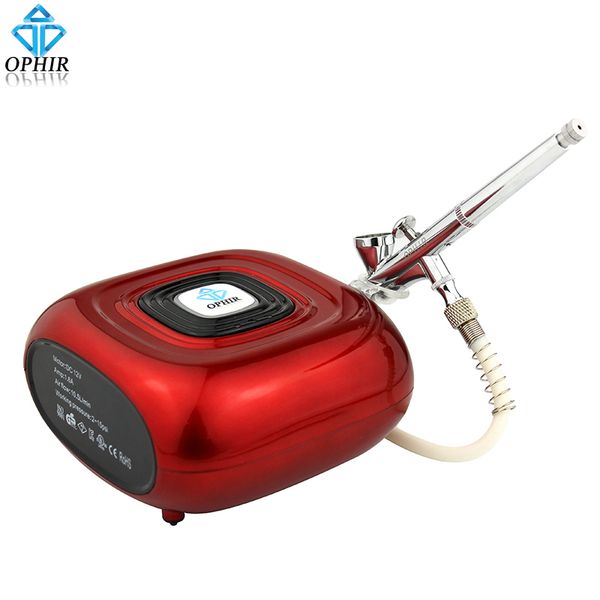 

ophir professional cake airbrush kit with red mini air compressor 0.2mm airbrush sprayer for cake decoration hobby _ac123r+ac073