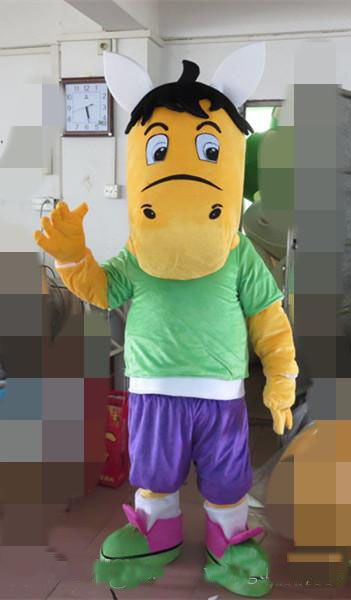 

latest horse mascot costume character party special clothing, Red;yellow