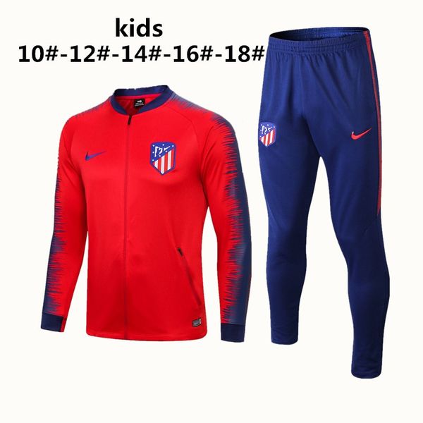 

18 19 20atletico madrid real madrid ronaldo rome messi2018 20192020ajax soccer kids jacket football sportswear jogging barcelona soccer wear, Black