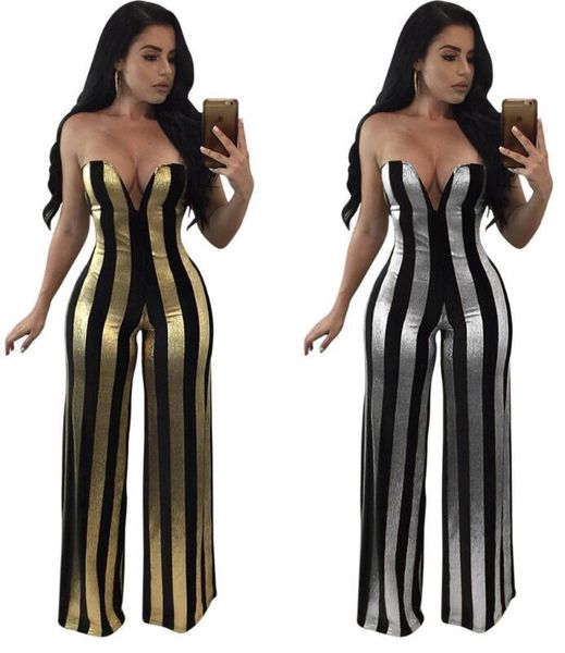 

2019 sxey off shoulder women set summer women strapless costume striped casual night club rompers k8411, Black;white