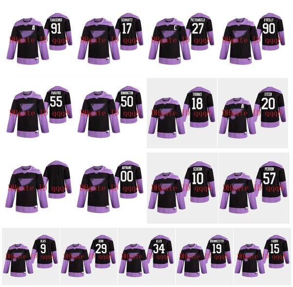 

сент-луис блюз джерси борется с раком практика 27 алекс пьетранджело 91 владимир тарасенко 50 биннингтон 90 райан о'рейли брейден шенн хокке, Black;red