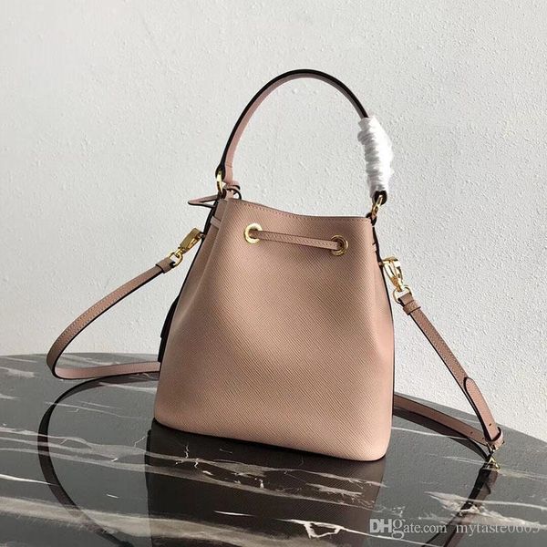 

22cm special genuie leather bucket bag gold hardware handbag 9 colors gifts