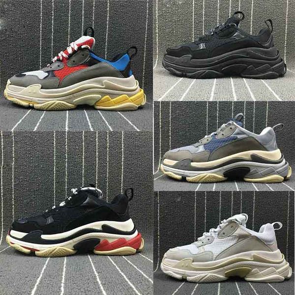 

2019 New Fashion Paris Triple-S Mens Designer Shoes Low Platform Sneakers Triple S Women Casual Designer Sports Trainers Zapatos