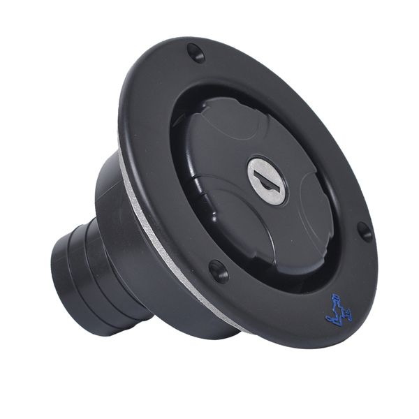 

black round gravity city water inlet fill dish hatch lock rv trailer