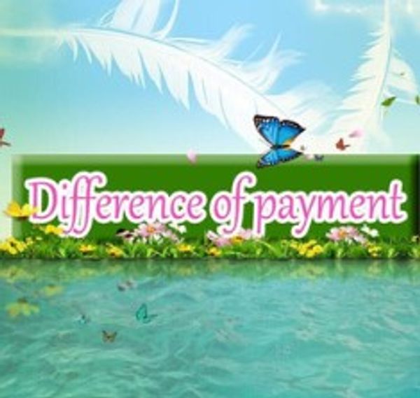 

difference of payment, Black;red