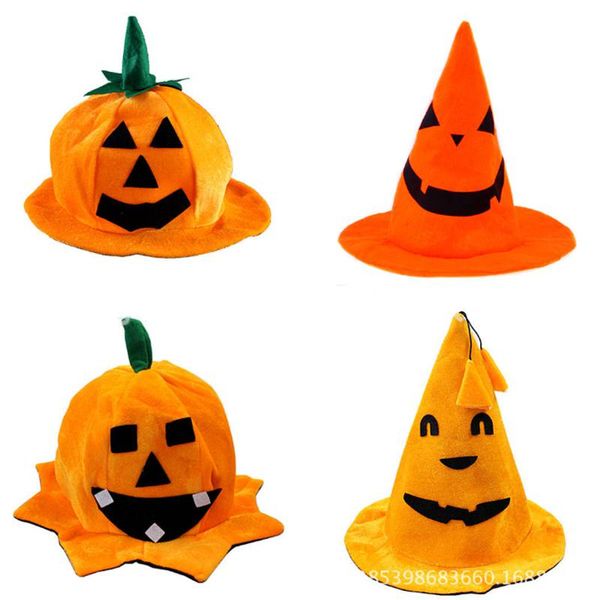 Personalità della moda Halloween Dress Up Spettacoli di gioco Copricapo di Halloween Cappello da spettacolo Costume Cappello di zucca Cappello di zucca ottagonale