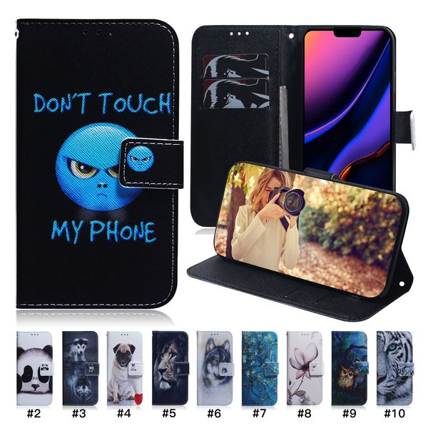 Brieftaschen-Handyhüllen für iPhone 14 13 12 11 Pro Max XR XS X 7 8 Plus – bunte Malerei, PU-Leder, zwei Kartenfächer, Flip-Kickstand-Abdeckung