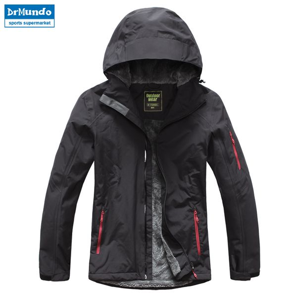 

men's winter inner fleece waterproof jacket outdoor sport warm brand coat hiking camping trekking skiing male jackets, Blue;black