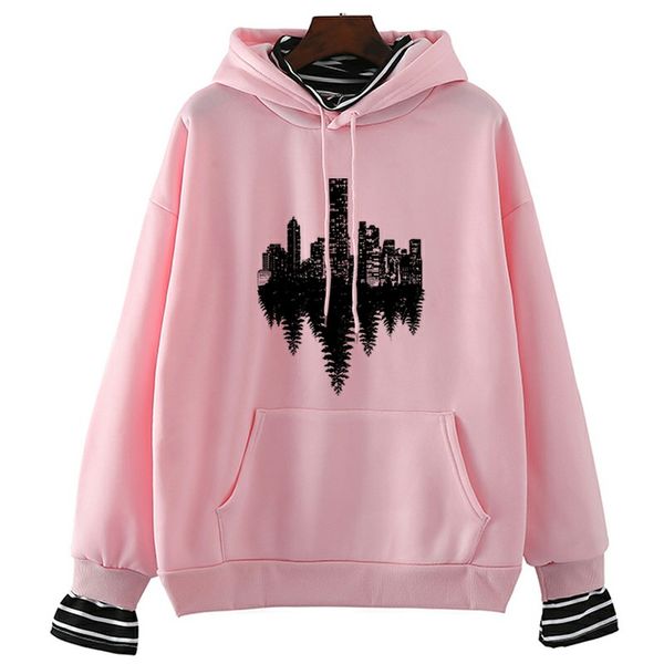 

природа напротив искусства новый camisetas hoodie s уличная графика толстовки женщины повседневная o образным вырезом хип-хоп с длинным рука, Black