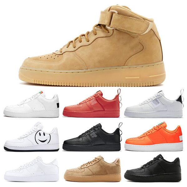 

utility men women casual shoes triple black white wheat red sports skateboarding high low cut trainers sneakers eur 36-45