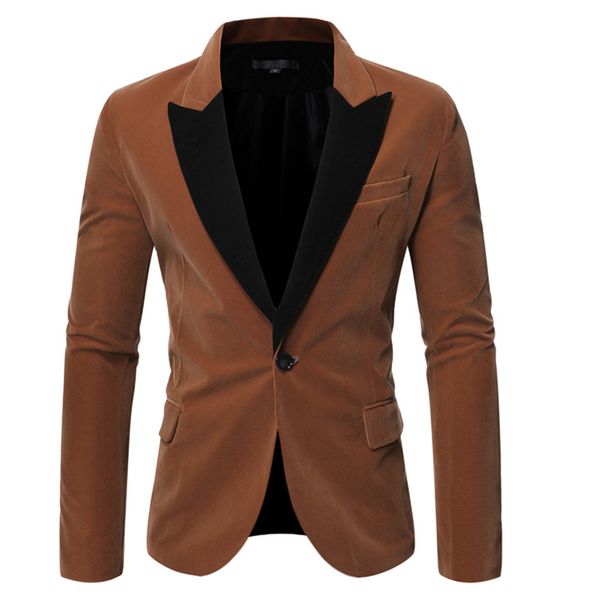 

2020 new men autumn business style vintage velvet solid dress suit jacket fashion party casual blazer suit coat outwear homme, White;black