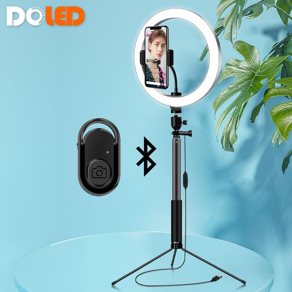 

circle led ring light selfie lamp with flexible phone holder tripod for makeup p video lighting ringlight on tiktok youtube