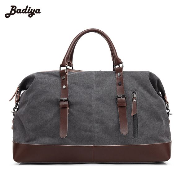 

functional trendy handbags men's travel bag male large capacity cylindrical vintage suitcase shoulder bag
