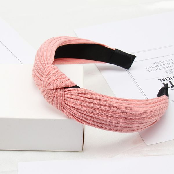 

simple niñas diadema solid color knot headbands for women simple fabric girls hairband women hair accessories wide side hair band, Slivery;white