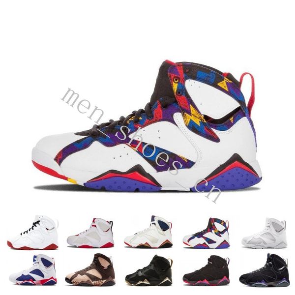 

new 7s bordeaux hare ray allen tinker alternate olympic patta men basketball shoes 7 reflections of a champion french blue sneaker with box