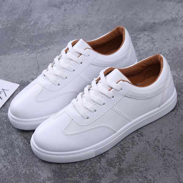 

casual shoes pieces of student white and girls young white shoes 2018 fall new female shoes korean version of low flat soles tie, Black