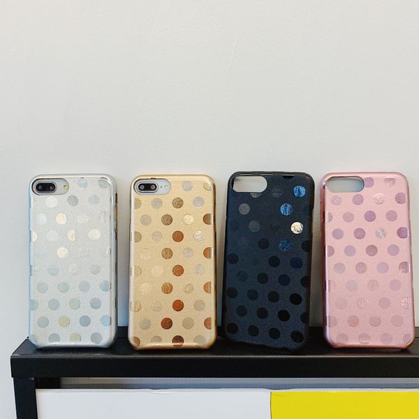 

wave point phone case electroplate for iphone xs max x microfiber leather frosted soft cell phone case for iphone 7 6 plus