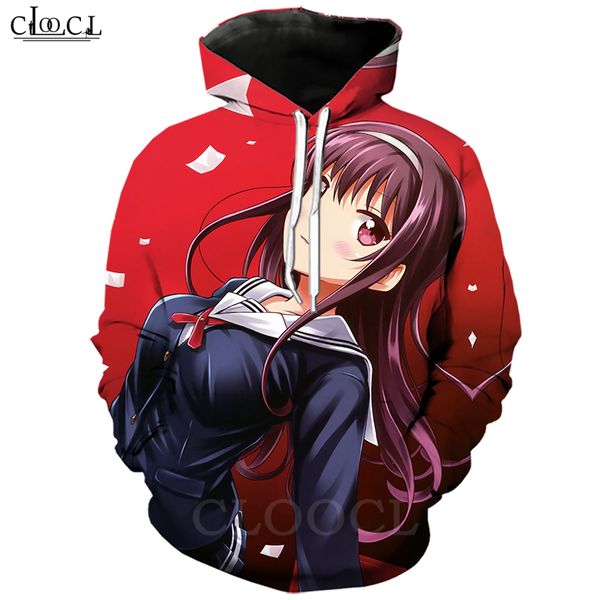 

2020 япония аниме девушки saenai героиня нет sodatekata толстовка мужчины женщины 3d печати с капюшоном пуловеры мода streetwear coat, Black