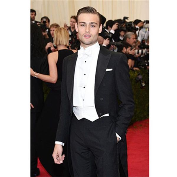 

long tailcoat jackets+pants men wedding groom tuxedo suits black tailor dinner bleed mens suit 2020 fashion terno masculino, White;black