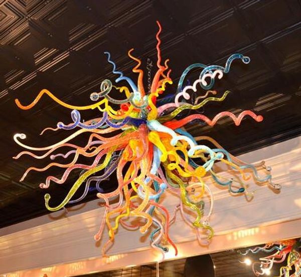 

lamp contemporary colorful led crystal pendant lamps noble ceiling lights hand blown glass chandelier lighting