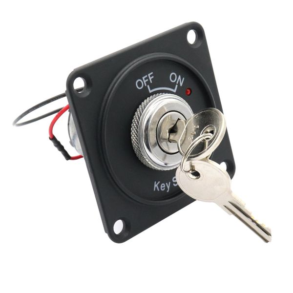 

auto key ignition switch panel with 2 keys, red led indicator (2-position
