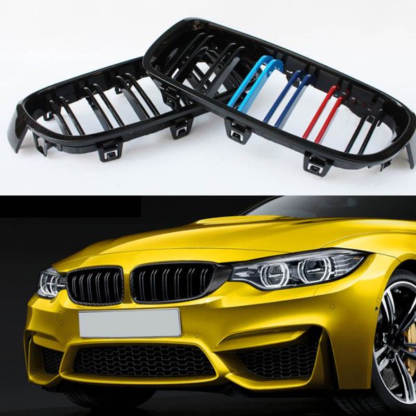 

передняя решетка m3carbon gloss black m цвет двойная линия для f30 f31 f35 2013 2014 2012 2015 2016 2017 2018 гонки front грили