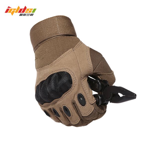 

igldsi tactical army paintball shooting gloves full finger men' gloves armor protection shell -3xl, Blue;gray