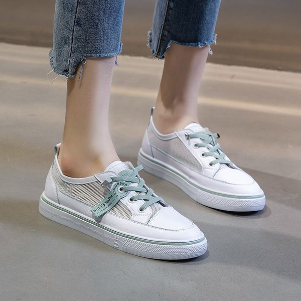 

lady fashion skate shoes leather sneaker rubber cement footwear women shoes casual female sport, Black