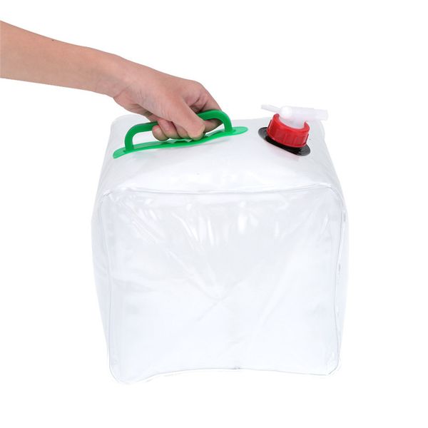 

20l pvc outdoor folding collapsible drinking water bag storage car carrier container for camping hiking picnic water bucket