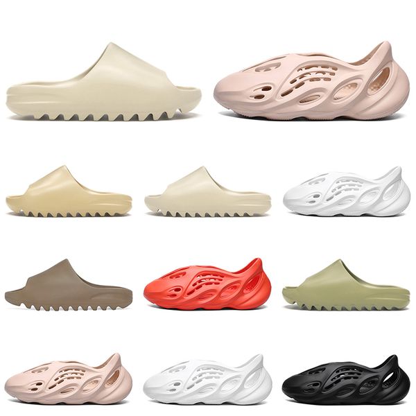 

kanye west desert sand resin slipper bone earth brown designer shoes foam runner men women sandals size 36-45