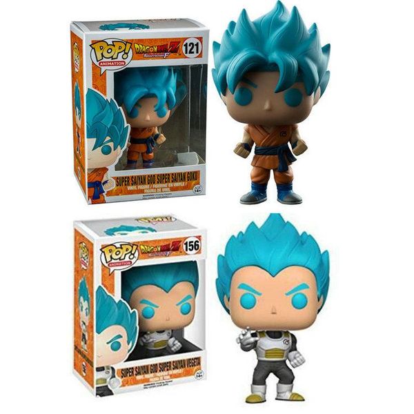 

kawaii funko pop official dragon ball z resurrection f - super saiyan god vegeta vinyl action figure collectible model toy gift