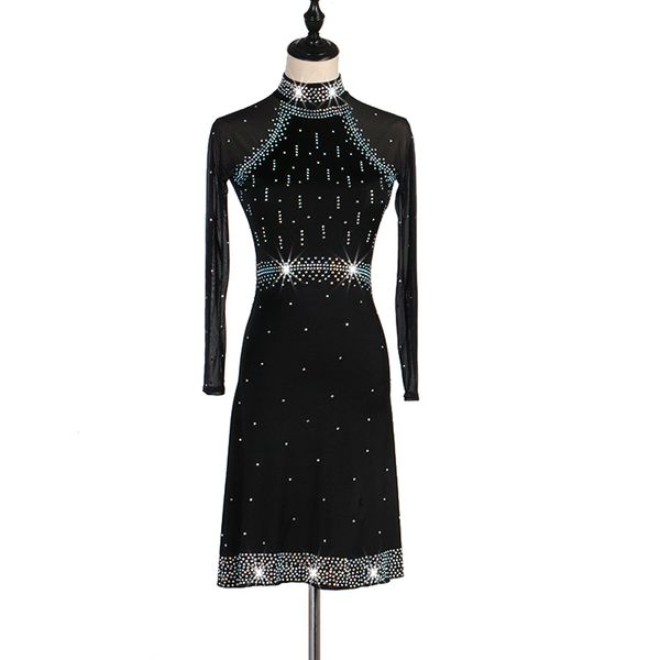 

latin competition dance skirt women 2019 new black elegant samba latin dancing skirt dance dress, Black;red