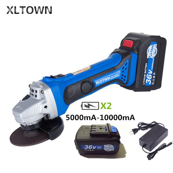 

xltown 21v rechargeable high-power lithium battery angle grinder with 2 battery metal grinding and cutting machine cutting tools