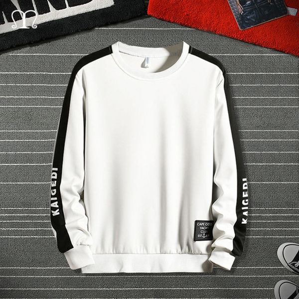 

men's hoodies harajuku fashion white black sweatshirt male hip hop japanese streetwear letter patchwork long sleeve pullover top
