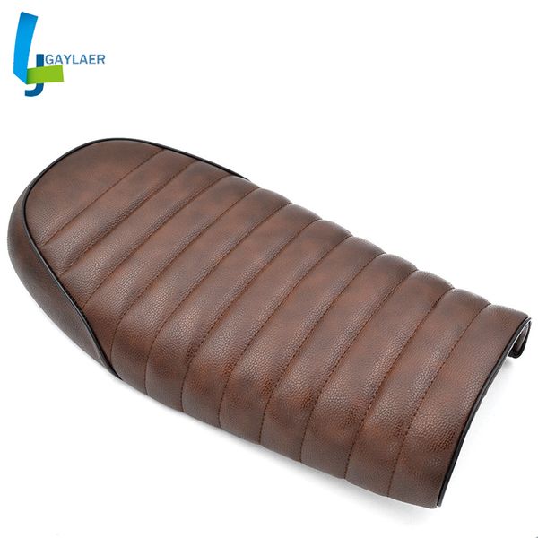 

universal motorbike brown flat custom vintage saddle cafe racer seat cowl for yamaha