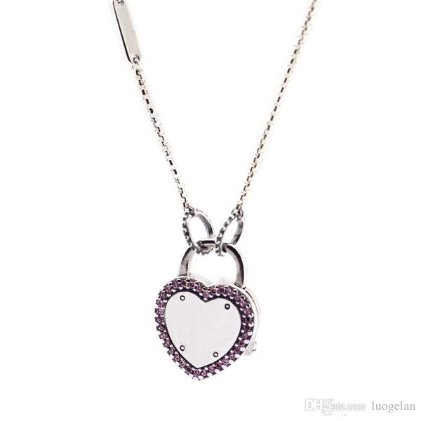 

compatible with pandora jewelry 925 sterling silver lock your promise necklace for women original fashion pendants charms jewelry