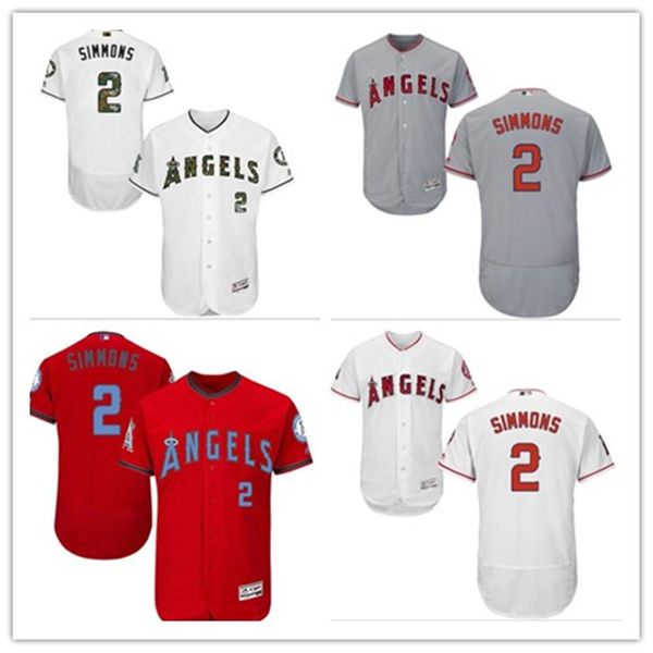 

custom baseball jerseys los angeles 2 andrelton simmons los angelesangels angels men women youth red white high-quality jersey, Blue;black